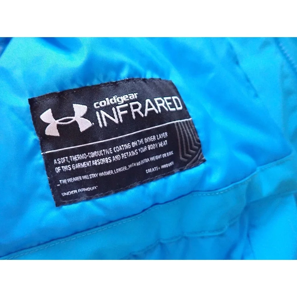 Under Armour Storm Ski Jacket Youth XL Blue Black Excellent Winter‎ Park Resort
